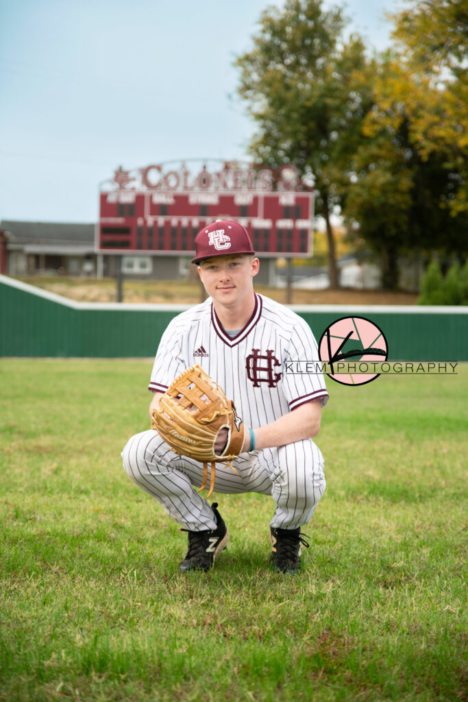Henderson County High School Baseball senior pictures, klem photography